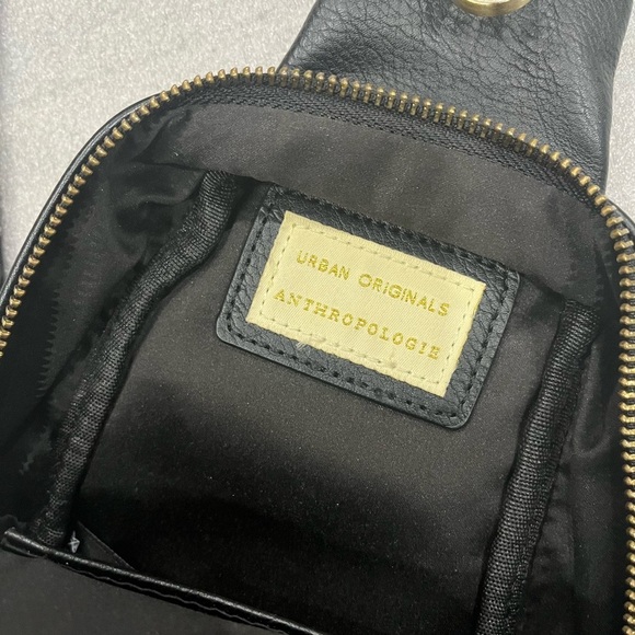 Anthropologie Aztec Geo woven Belt Black Sling Bag - Picture 2 of 5